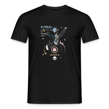 BigAir Ikarus Kitesurfer - Männer T-Shirt - Schwarz - Vorne - AI Model Male 178 light (178cm)