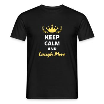 Keep Calm and Laugh More - T-shirt homme - noir - Devant - AI Model Male 178 light (178cm)