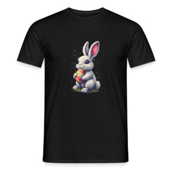 Easter Bunny Vintage - Men's T-Shirt - black - Front - AI Model Male 178 light (178cm)