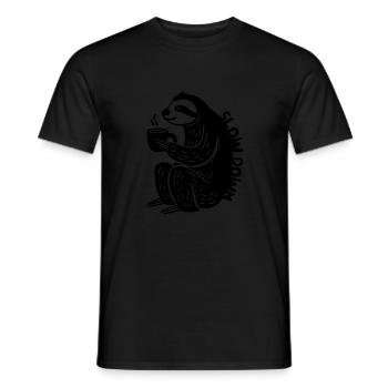 Slow Down - Männer T-Shirt - Schwarz - Vorne - AI Model Male 178 light (178cm)