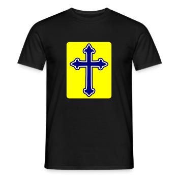 Cross symbol - Men's T-Shirt - black - Front - AI Model Male 178 light (178cm)