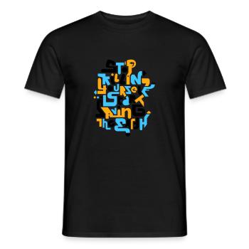 stopkillingyaself_3f - Men's T-Shirt - black - Front - AI Model Male 178 light (178cm)