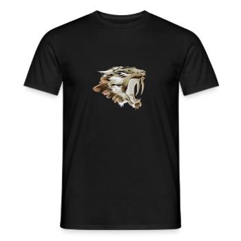 Saber-toothed tiger Saber-toothed big cat - Men's T-Shirt - black - Front - AI Model Male 178 light (178cm)
