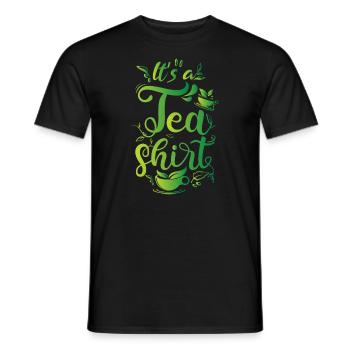 It´s a Tea Shirt - Männer T-Shirt - Schwarz - Vorne - AI Model Male 178 light (178cm)