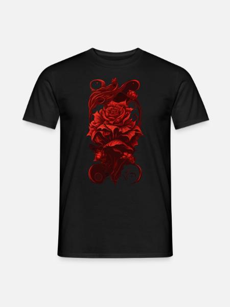Rose gothique - T-shirt homme - noir