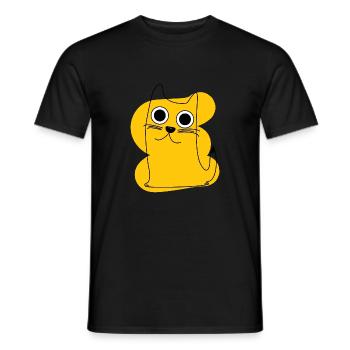 Yellow Cat - Men's T-Shirt - black - Front - AI Model Male 178 light (178cm)