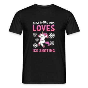 Patinage sur glace Patinage sur glace Patinage sur glace - T-shirt homme - noir - Devant - AI Model Male 178 light (178cm)