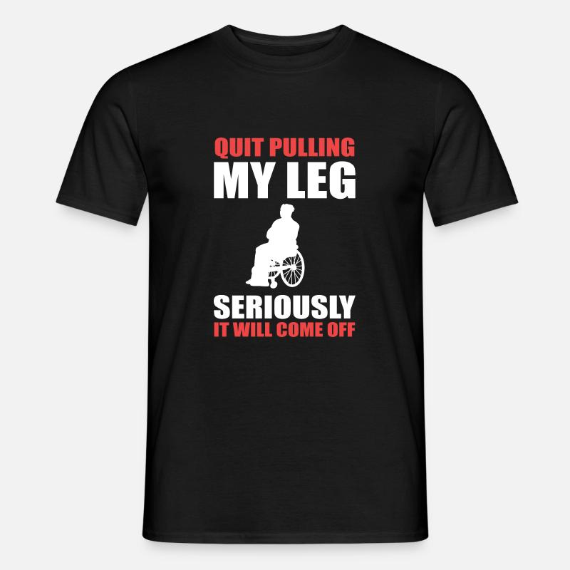 Rollstuhl - Männer T-Shirt - Schwarz