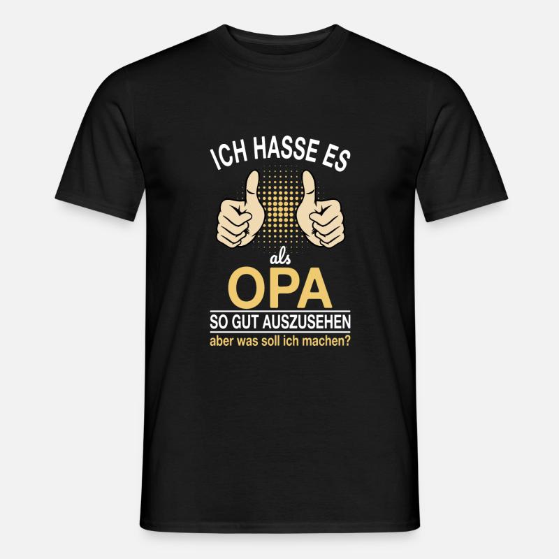 Opa Spruch - Männer T-Shirt - Schwarz