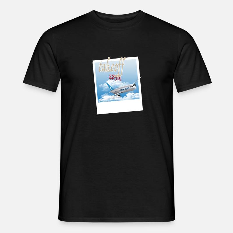 Abheben - Männer T-Shirt - Schwarz