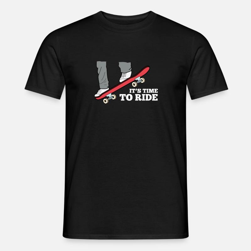 Skateboard Sprung Spruch Kinder - Männer T-Shirt - Schwarz