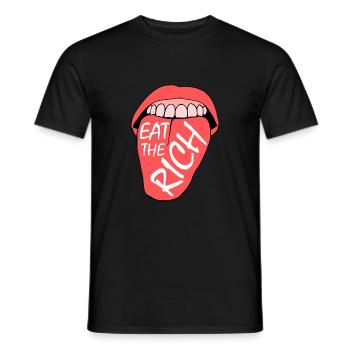 Eat the rich - T-shirt homme - noir - Devant - AI Model Male 178 light (178cm)