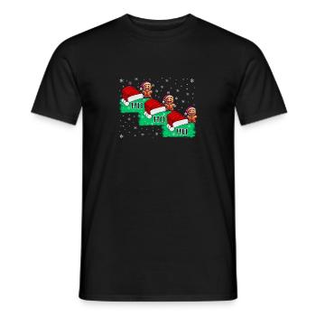 Ho Ho Ho Lebkuchenmännchen - Männer T-Shirt - Schwarz - Vorne - AI Model Male 178 light (178cm)
