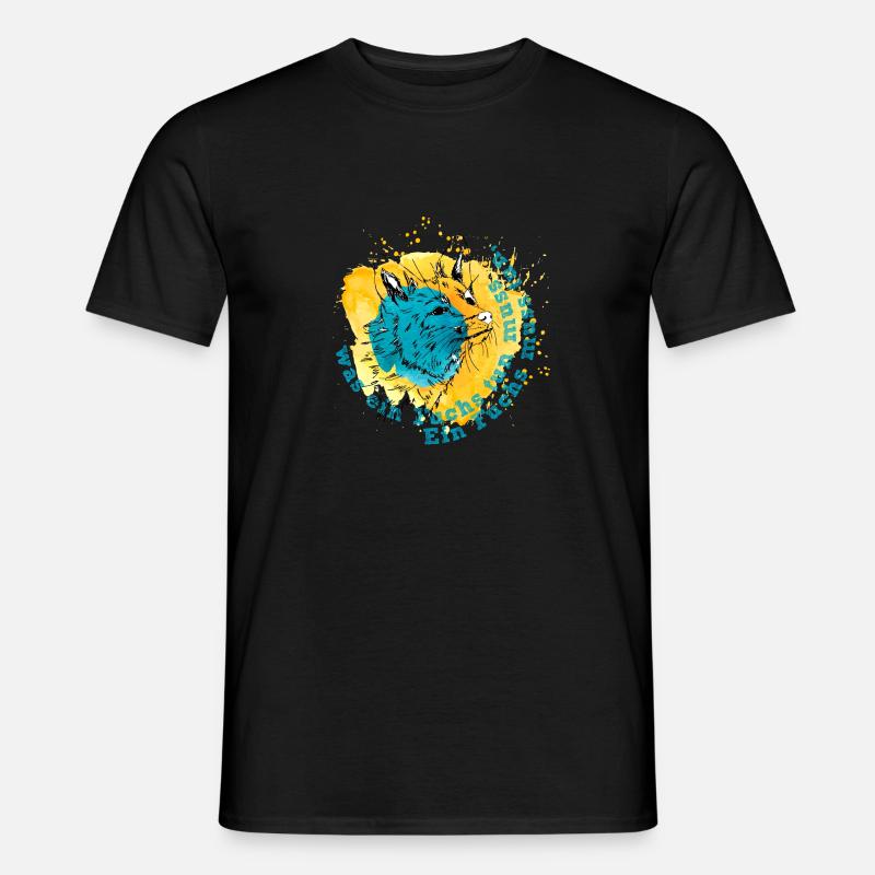 Ein Fuchs muss tun was ein Fuchs tun muss - Männer T-Shirt - Schwarz