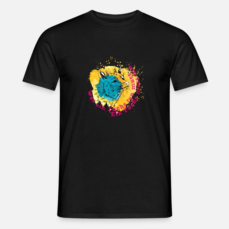 Ein Fuchs muss tun was ein Fuchs tun muss - Männer T-Shirt - Schwarz