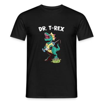 Dr. T-Rex Dinosaurier Impfung Superspreader - Männer T-Shirt - Schwarz - Vorne - AI Model Male 178 light (178cm)