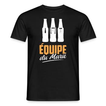 Homme Équipe du Marié EVG - T-shirt homme - noir - Devant - AI Model Male 178 light (178cm)