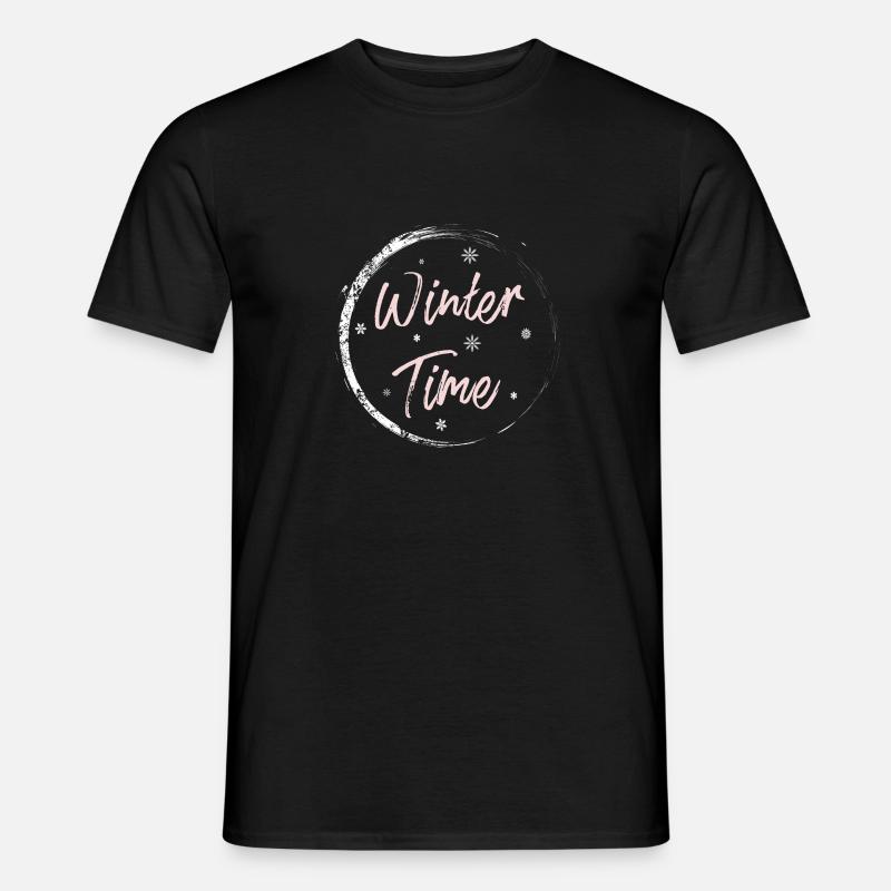 Winter Time - Männer T-Shirt - Schwarz