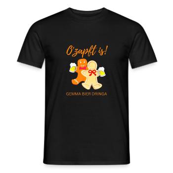 O'ZAPFT IS GEMMA BIER DRINGA SHIRT - Männer T-Shirt - Schwarz - Vorne - AI Model Male 178 light (178cm)