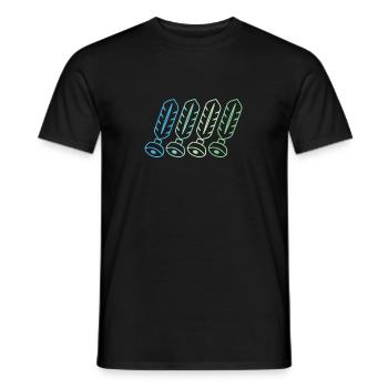 Indiaca Shuttlecock Peteca avec Indiaca Player - T-shirt homme - noir - Devant - AI Model Male 178 light (178cm)