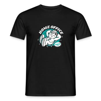Home Office drôle - Home Office tenue de proverbes - T-shirt homme - noir - Devant - AI Model Male 178 light (178cm)