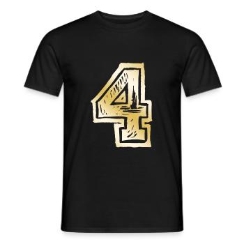 4 Nombre d’or - T-shirt homme - noir - Devant - AI Model Male 178 light (178cm)