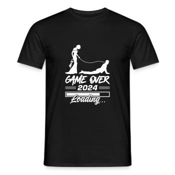 Hochzeit Loading 2024 Game Over - Männer T-Shirt - Schwarz - Vorne - AI Model Male 178 light (178cm)
