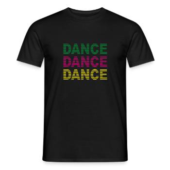 DANCe, Tanz, Tanzen,Disco, Club, Tanzfläche, Musik - Männer T-Shirt - Schwarz - Vorne - AI Model Male 178 light (178cm)