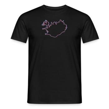 Island - Männer T-Shirt - Schwarz - Vorne - AI Model Male 178 light (178cm)