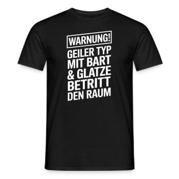 Glatze Frisur Haarausfall, Glatzenträger - Männer T-Shirt - Schwarz - Vorne - AI Model Male 178 light (178cm)