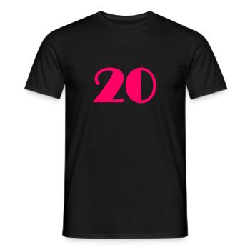 20 YEARS,20TH ANNIVERSARY,20 ANNIVERSARY 20 YEARS,20 - Men's T-Shirt - black - Front - AI Model Male 178 light (178cm)
