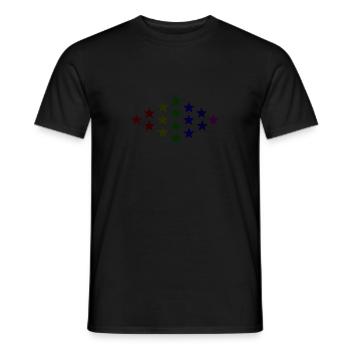 Sterne bunt Geschenkidee - Männer T-Shirt - Schwarz - Vorne - AI Model Male 178 light (178cm)
