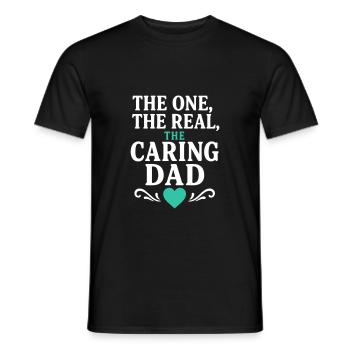 Caring Dad : la première fête des pères - T-shirt homme - noir - Devant - AI Model Male 178 light (178cm)