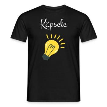 Käpsele für schlaue schwäbische Studenten - Männer T-Shirt - Schwarz - Vorne - AI Model Male 178 light (178cm)