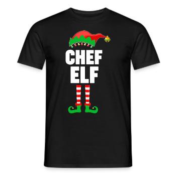Weinachten Weihnachtself Chef Elf Elfen - Männer T-Shirt - Schwarz - Vorne - AI Model Male 178 light (178cm)