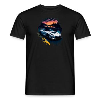 Voiture de sport - T-shirt homme - noir - Devant - AI Model Male 178 light (178cm)
