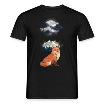Fuchs Füchse Wald Natur Gebirge Berge - Männer T-Shirt - Schwarz - Vorne - AI Model Male 178 light (178cm)