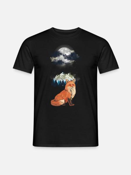 Fuchs Füchse Wald Natur Gebirge Berge - Männer T-Shirt - Schwarz