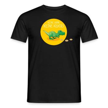 Keine Arme, keine Kekse, Dino - Männer T-Shirt - Schwarz - Vorne - AI Model Male 178 light (178cm)
