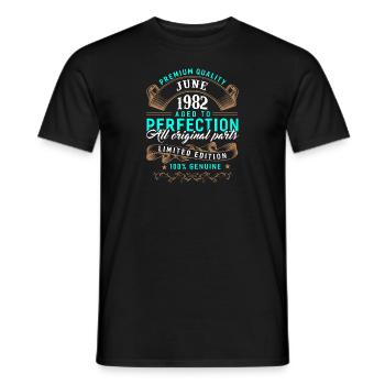 Juni 1982 - 40. Geburtstag Geschenk. Awesome. - Männer T-Shirt - Schwarz - Vorne - AI Model Male 178 light (178cm)