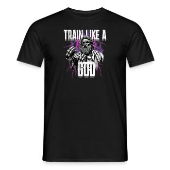 Train like a God Thunder Version Ancient God Zeus - Men's T-Shirt - black - Front - AI Model Male 178 light (178cm)