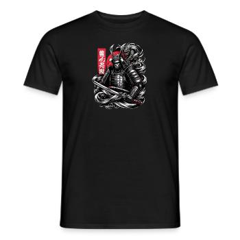 Traditional Japanese Samurai Warrior - Men's T-Shirt - black - Front - AI Model Male 178 light (178cm)