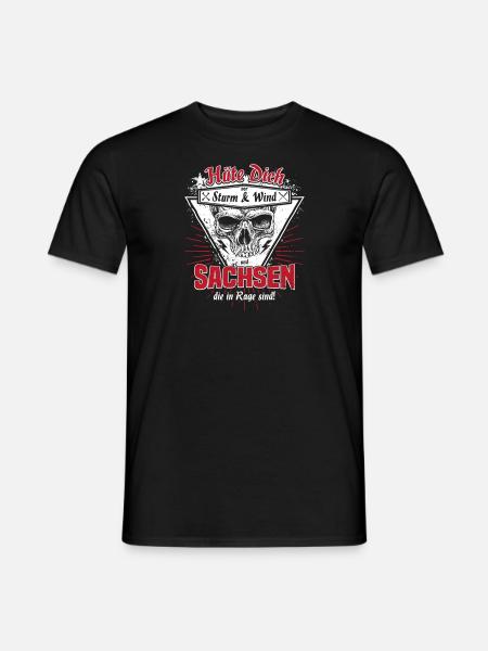 Sachsen Chemnitz Dresden Leipzig Zwickau Geschenk - Männer T-Shirt - Schwarz