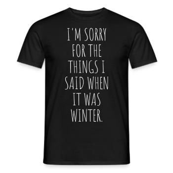 Winter Depression Goodbye - Men's T-Shirt - black - Front - AI Model Male 178 light (178cm)