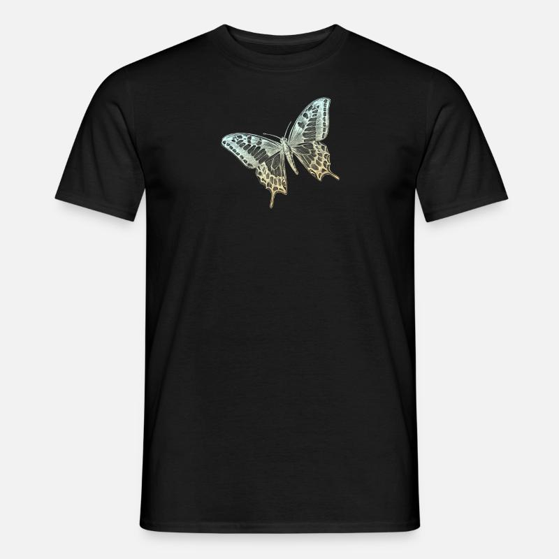 Schwalbenschwanz-Schmetterling - Männer T-Shirt - Schwarz