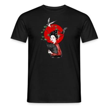 Japanische Kunst - Männer T-Shirt - Schwarz - Vorne - AI Model Male 178 light (178cm)