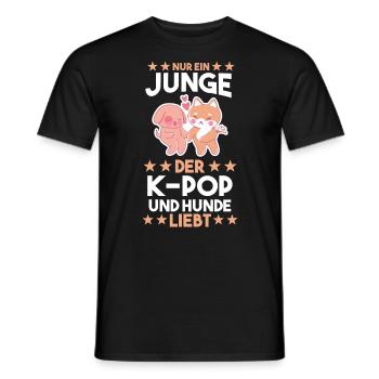 Hunde Anime K-pop - Männer T-Shirt - Schwarz - Vorne - AI Model Male 178 light (178cm)