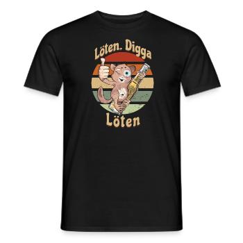 Löten. Digga. Löten - Männer T-Shirt - Schwarz - Vorne - AI Model Male 178 light (178cm)