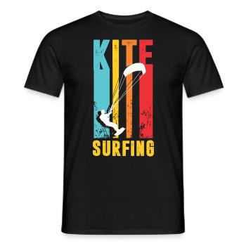 Kite Surfing is my life - Men's T-Shirt - black - Front - AI Model Male 178 light (178cm)