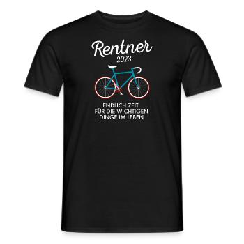 Rentner 2023 - Radsport Fahrrad Rennrad Rad - Männer T-Shirt - Schwarz - Vorne - AI Model Male 178 light (178cm)